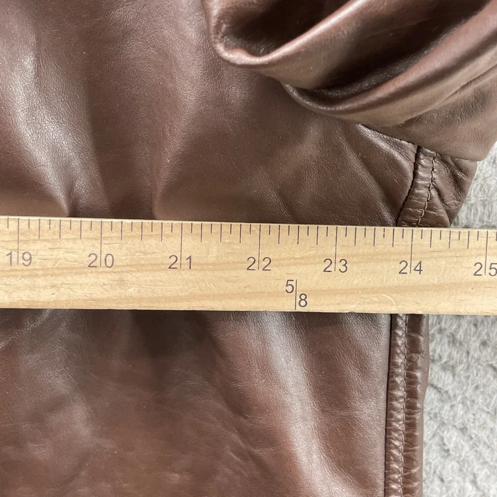 Vintage Cresco 100% Leather Coat Jacket Mens 48 Classic Streetwear Corpcore 70's